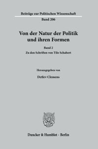 Cover Von der Natur der Politik und ihren Formen