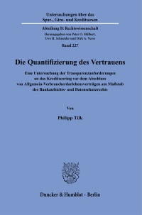 Cover Die Quantifizierung des Vertrauens