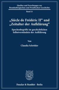 Cover »Siècle de Frédéric II« und »Zeitalter der Aufklärung«