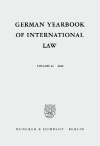 Cover German Yearbook of International Law (GYIL)