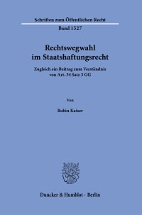 Cover Rechtswegwahl im Staatshaftungsrecht