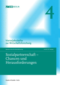 Cover Vierteljahrshefte zur Wirtschaftsforschung (VJH)