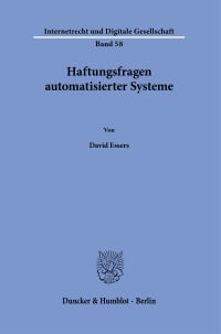 Cover Haftungsfragen automatisierter Systeme