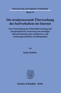 Cover Die strafprozessuale Überwachung des Surfverhaltens im Internet