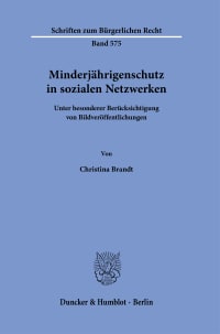 Cover Minderjährigenschutz in sozialen Netzwerken