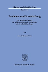 Cover Pandemie und Staatshaftung