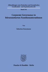 Cover Corporate Governance in börsennotierten Familienunternehmen