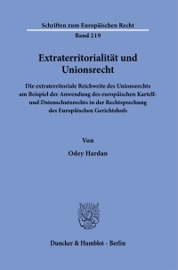 Cover Extraterritorialität und Unionsrecht