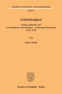 Cover Arbeitslosigkeit