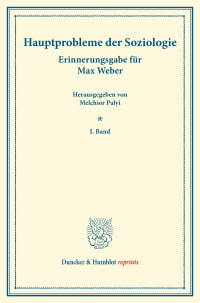 Cover Hauptprobleme der Soziologie