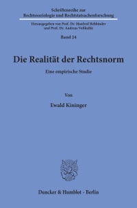 Cover Die Realität der Rechtsnorm