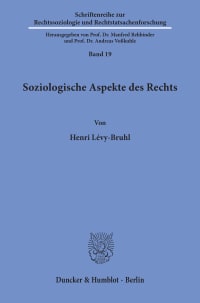 Cover Soziologische Aspekte des Rechts