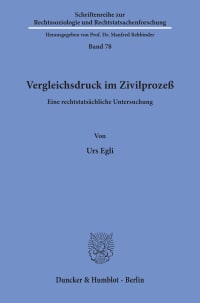 Cover Vergleichsdruck im Zivilprozeß