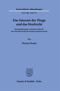 Cover Das Internet der Dinge und das Strafrecht