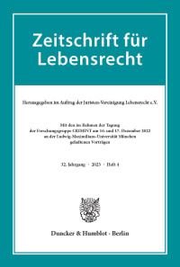 Cover Zeitschrift für Lebensrecht (ZfL)