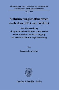 Cover Stabilisierungsmaßnahmen nach dem StFG und WStBG