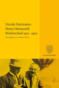 Cover Nicolai Hartmann – Heinz Heimsoeth. Briefwechsel 1921–1950