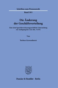 Cover Die Änderung der Geschäftsverteilung