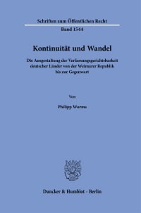 Cover Kontinuität und Wandel