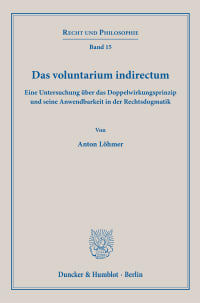 Cover Das voluntarium indirectum