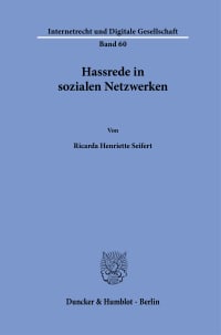 Cover Hassrede in sozialen Netzwerken