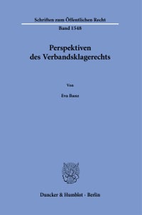 Cover Perspektiven des Verbandsklagerechts