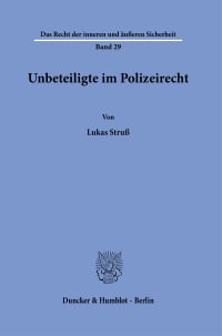 Cover Unbeteiligte im Polizeirecht