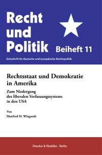 Cover Rechtsstaat und Demokratie in Amerika