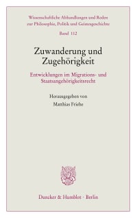 Cover Zuwanderung und Zugehörigkeit