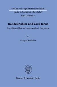 Cover Handelsrichter und Civil Juries