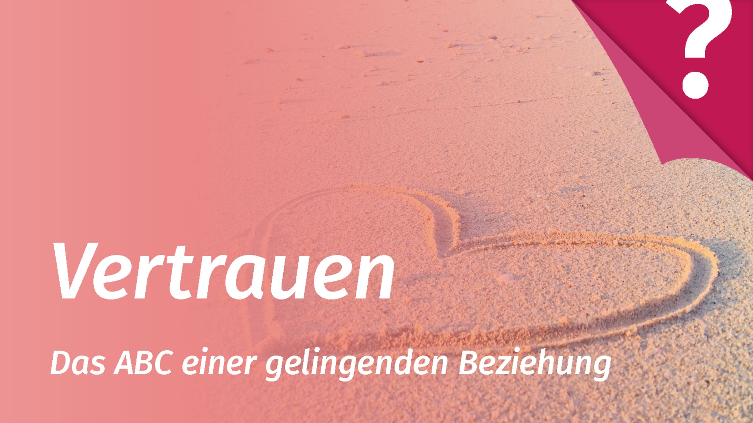 Dem Partner vertrauen ist eine wichtige Säule der Partnerschaft