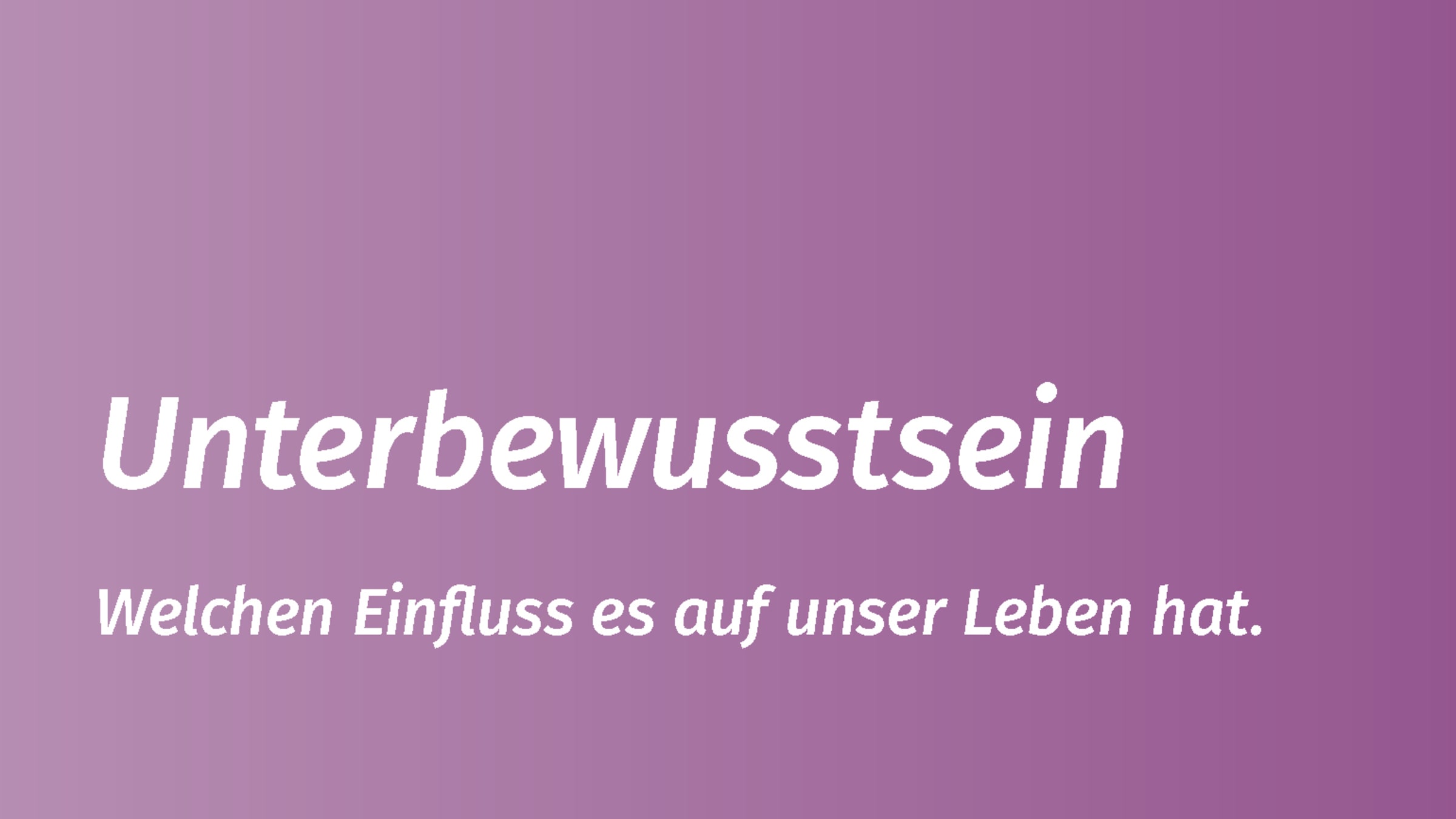 Unterbewusstsein