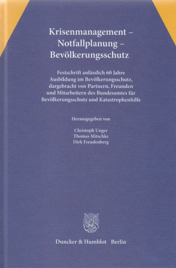 Cover: Krisenmanagement – Notfallplanung – Bevölkerungsschutz