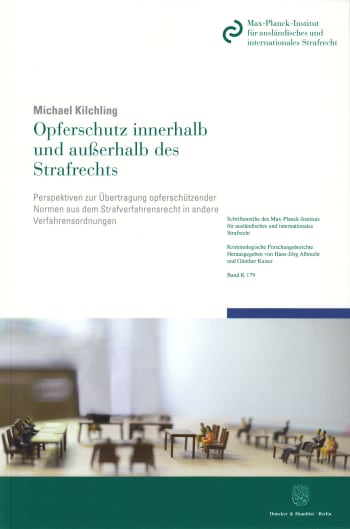 Cover: Opferschutz innerhalb und außerhalb des Strafrechts