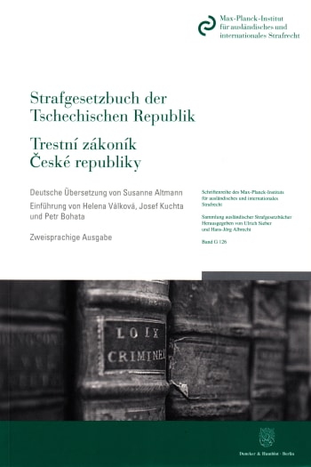 Cover: Strafgesetzbuch der Tschechischen Republik / Trestní zákoník České republiky