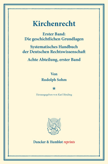 Cover: Kirchenrecht