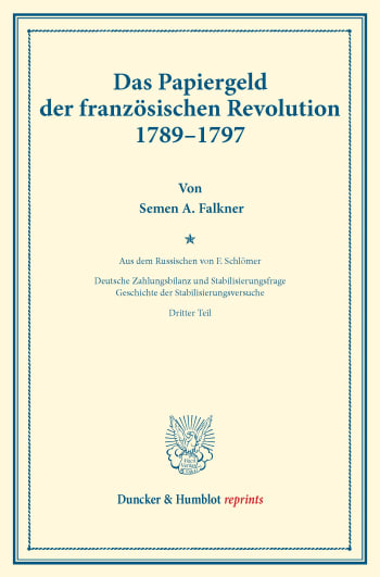 Cover: Das Papiergeld der französischen Revolution 1789–1797