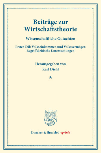 Cover: Beiträge zur Wirtschaftstheorie