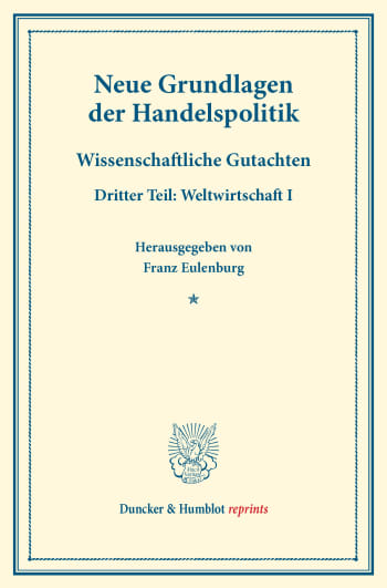 Cover: Neue Grundlagen der Handelspolitik