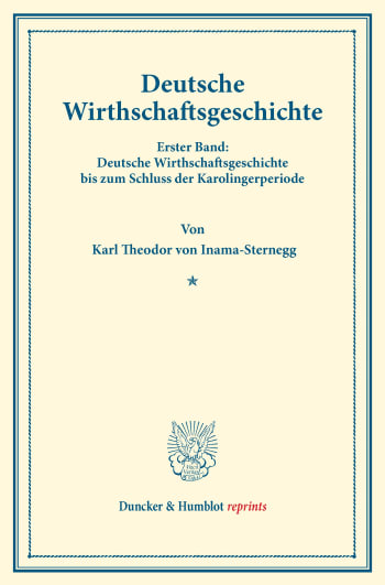 Cover: Deutsche Wirthschaftsgeschichte