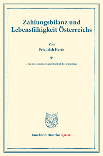 Cover: Zahlungsbilanz und Lebensfähigkeit Österreichs