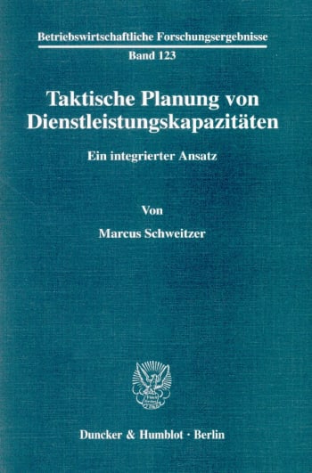 Cover: Taktische Planung von Dienstleistungskapazitäten