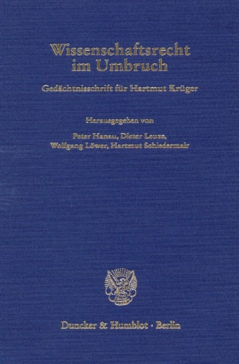 Cover: Wissenschaftsrecht im Umbruch