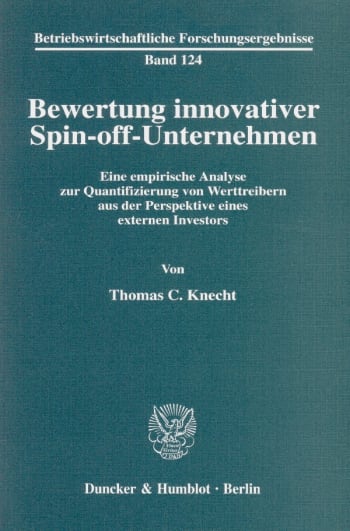 Cover: Bewertung innovativer Spin-off-Unternehmen