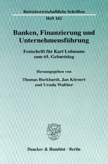 Cover: Banken, Finanzierung und Unternehmensführung