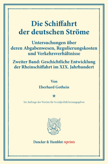 Cover: Die Schiffahrt der deutschen Ströme