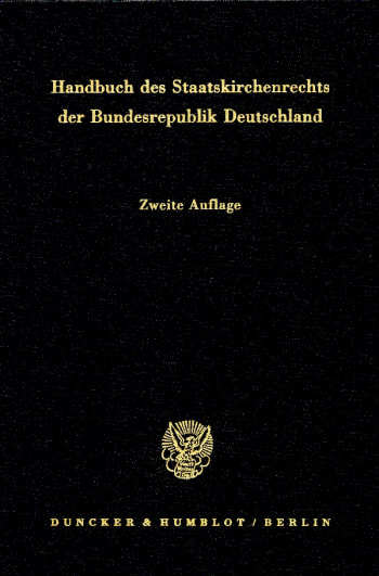 Cover: Handbuch des Staatskirchenrechts der Bundesrepublik Deutschland