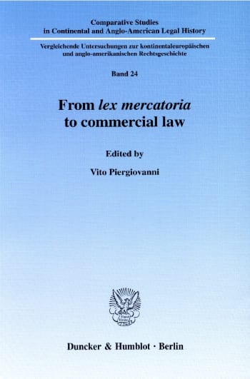 Cover: From lex mercatoria to commercial law