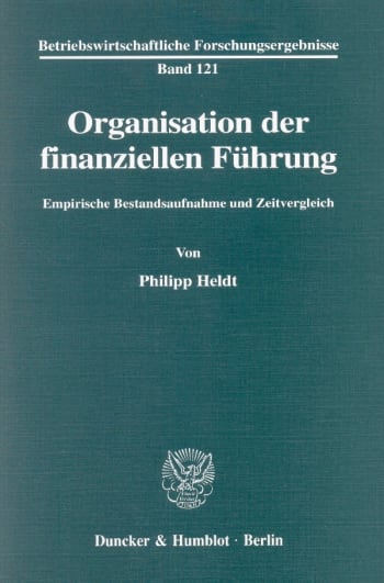 Cover: Organisation der finanziellen Führung