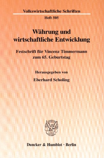 Cover: Währung und wirtschaftliche Entwicklung